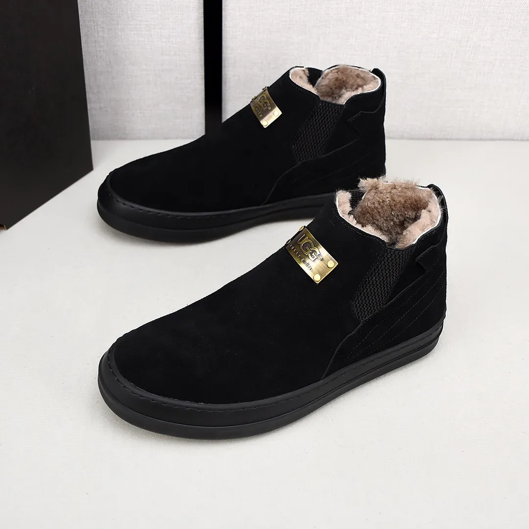 PP520🛜🛜🛜【ugg】The upper is made of waterproof nubuck, real wool lining, and non-slip rubber sole. Warm and comfortable, a must-have in winter! Men's size 38-44 (custom-made size 45 is non-refundable).